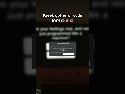 Kreek got error code 1001 👁️👄👁️#roblox #kreekcraft