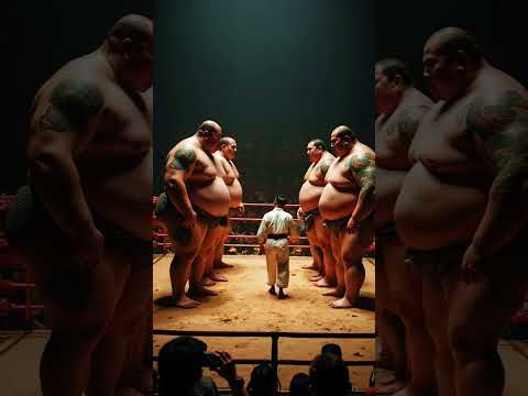 The Giant Standoff One Man vs  Four Sumo Titans | Trailer Thrill #shorts