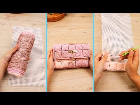 Bolso Cartera Tejido a Crochet 👜 | Bolso a Crochet Punto tejido con ganchillo fácil