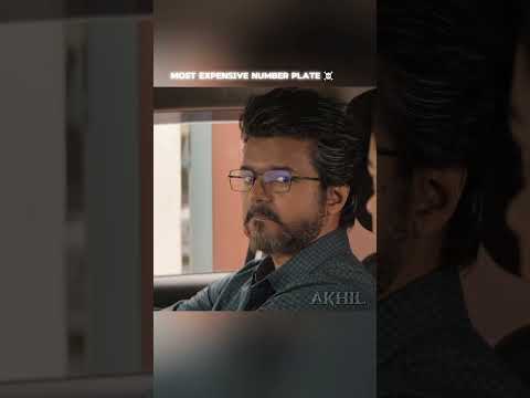 Most expensive number plate of Vijay thalapathygoatmovie#reels #foryou#thalapathyvijay #shorts #goat