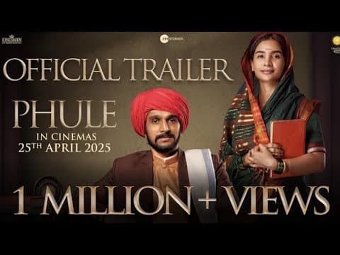 Phule |Official Trailer |Pratik Gandhi &Patralekhaa |Ananth Narayan Mahadevan|Phule movie