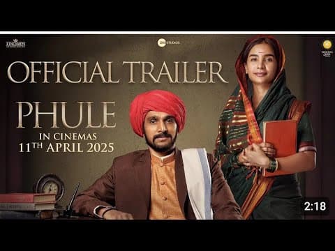 Phule | Official Trailer | Pratik Gandhi s Patralekhaa | Ananth Narayan maha.....