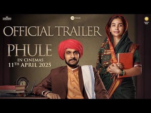 Phule  Official Trailer  Pratik Gandhi & Patralekhaa Mahadevan#mahatmaphule #pratikgandhi