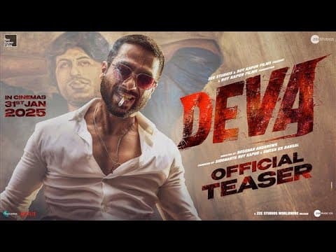 Deva - Official Teaser | Shahid Kapoor & Pooja Hegde | Rosshan Andrrews | In Cinemas 31st Jan