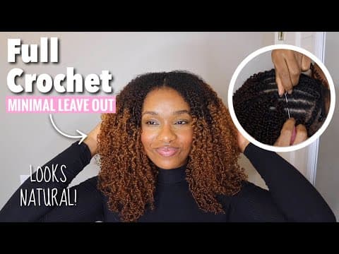 Full Crochet Hairstyle With Minimal Leave Out | Natural Looking Curls ft QVR Hair