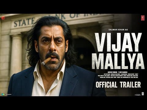Vijay Mallya - Official Trailer | Salman Khan | Vijay Mallya | T-Series | New Movie Trailer 2025