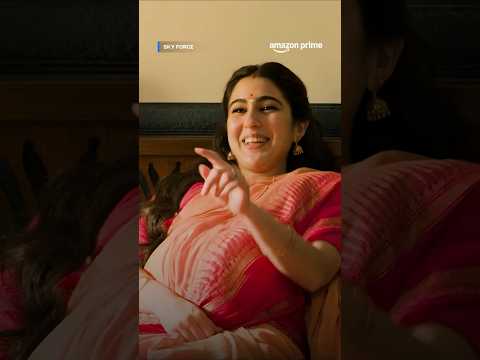 Sara Ali Khan and Veer Pahariya share a cute moment 💙 in Sky Force | #primevideoindia